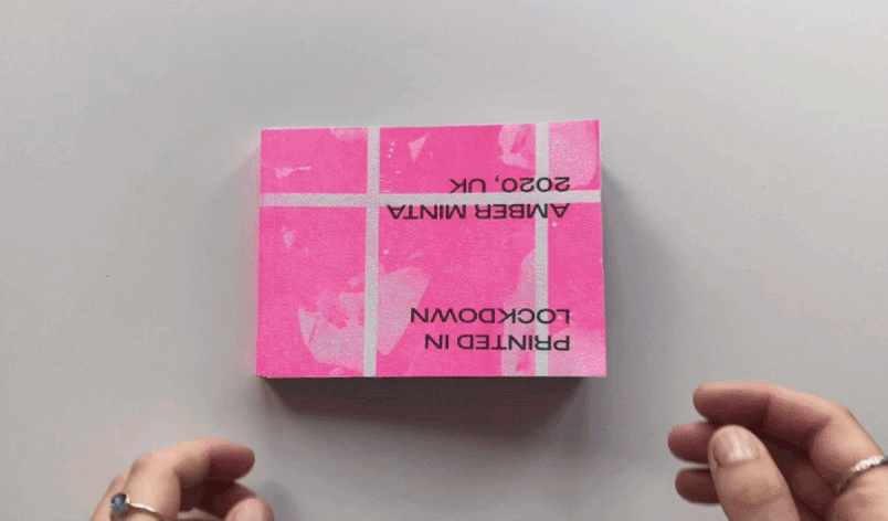 animation of risograph printed flip book