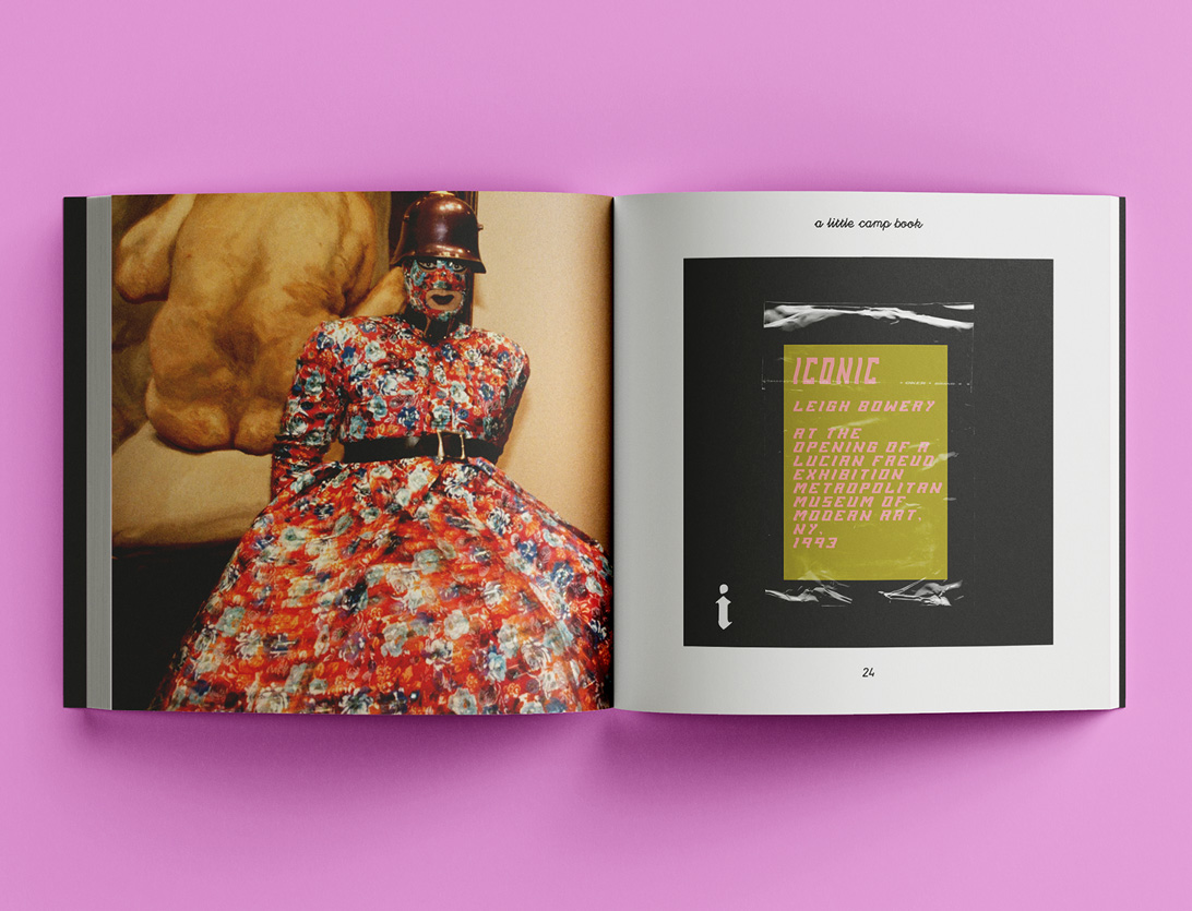 mock-up of publication spread featuring type, image and photography