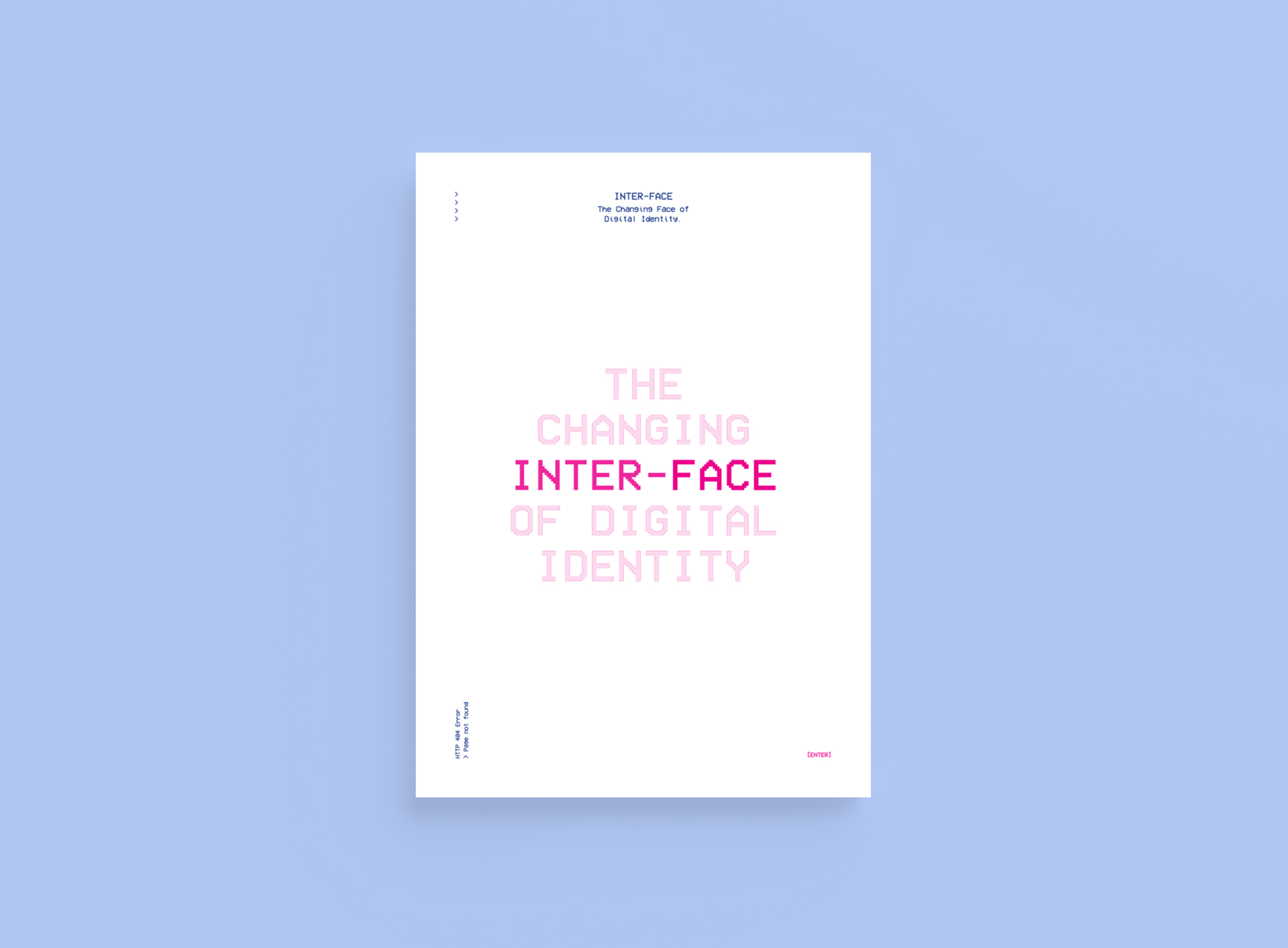two colour publication cover typography