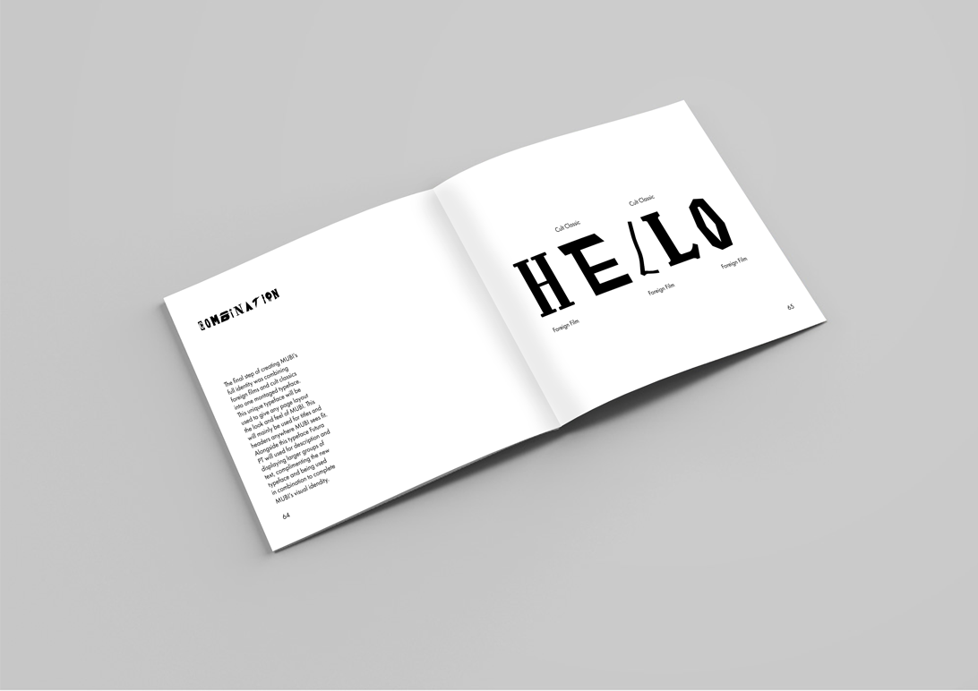 type face and brand publication spread