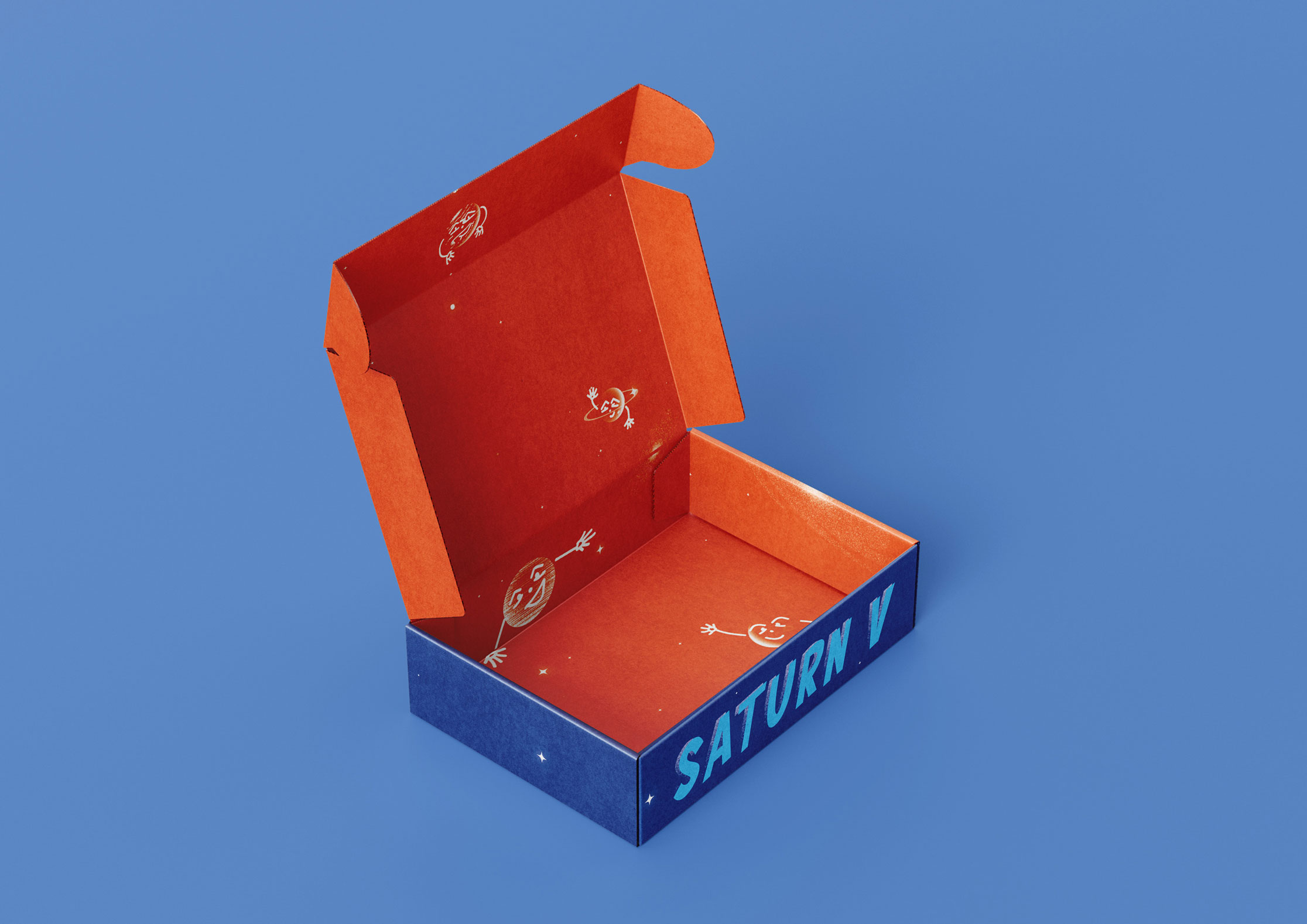 Mock-up of the inside of the product packaging box