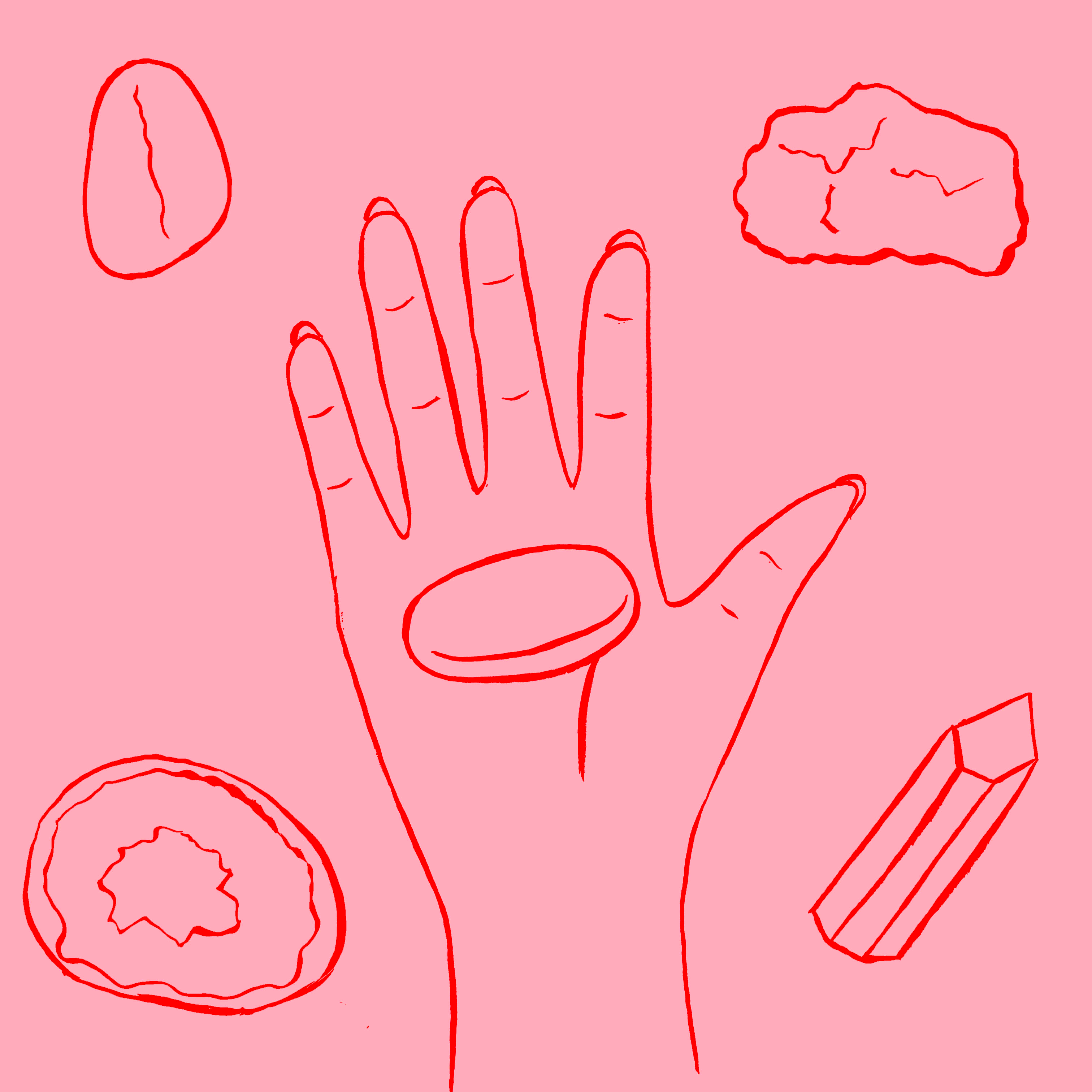 Illustration artwork of a hand holding an eraser